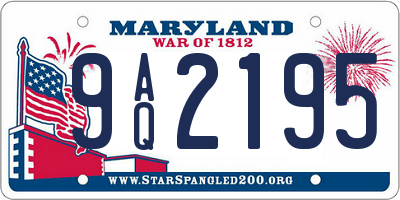 MD license plate 9AQ2195
