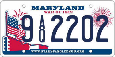 MD license plate 9AQ2202