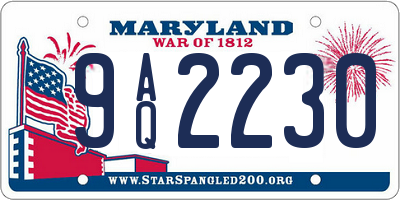 MD license plate 9AQ2230