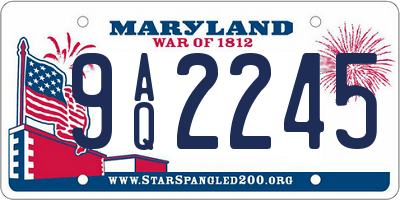 MD license plate 9AQ2245