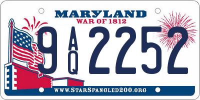 MD license plate 9AQ2252
