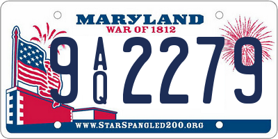 MD license plate 9AQ2279