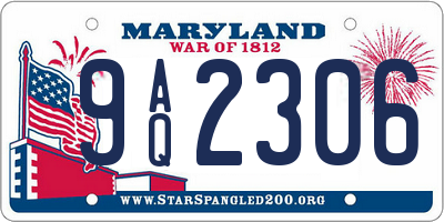 MD license plate 9AQ2306