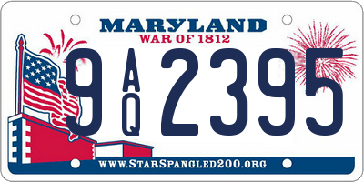 MD license plate 9AQ2395