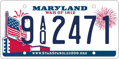MD license plate 9AQ2471