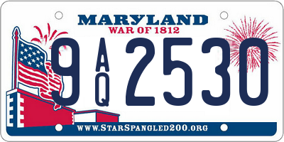 MD license plate 9AQ2530