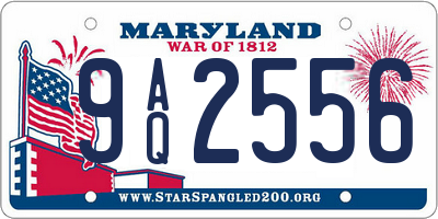 MD license plate 9AQ2556