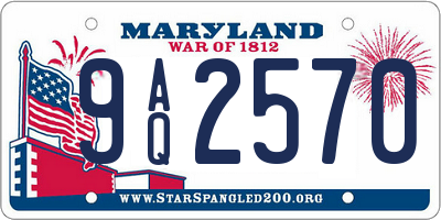 MD license plate 9AQ2570