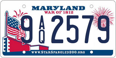 MD license plate 9AQ2579