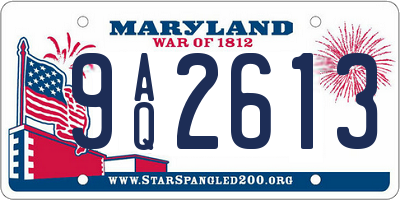 MD license plate 9AQ2613