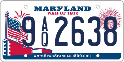 MD license plate 9AQ2638