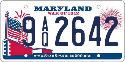 MD license plate 9AQ2642