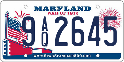 MD license plate 9AQ2645