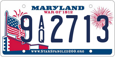 MD license plate 9AQ2713