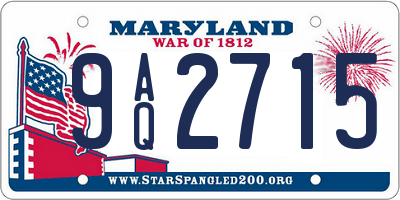 MD license plate 9AQ2715