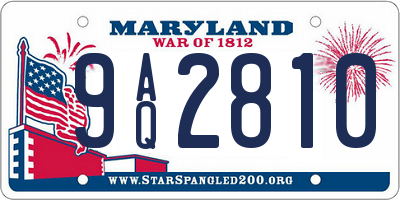 MD license plate 9AQ2810