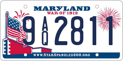 MD license plate 9AQ2811
