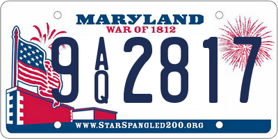MD license plate 9AQ2817
