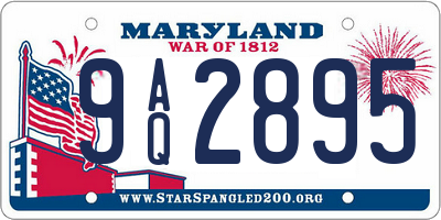 MD license plate 9AQ2895