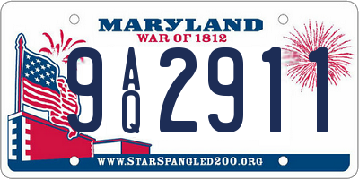 MD license plate 9AQ2911