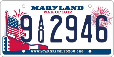 MD license plate 9AQ2946