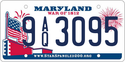 MD license plate 9AQ3095