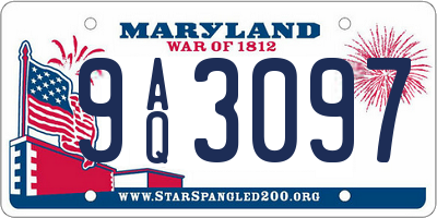 MD license plate 9AQ3097