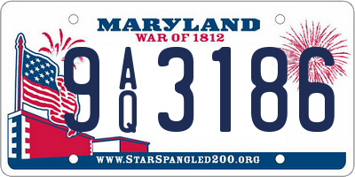 MD license plate 9AQ3186