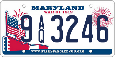 MD license plate 9AQ3246