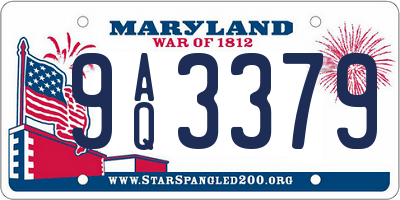 MD license plate 9AQ3379