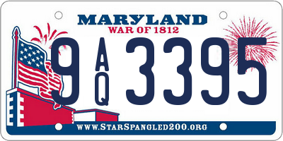 MD license plate 9AQ3395