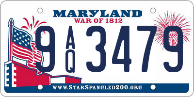 MD license plate 9AQ3479