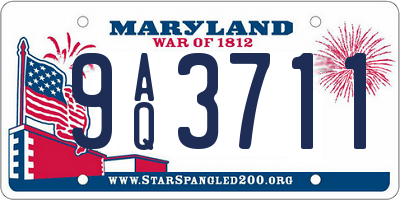 MD license plate 9AQ3711