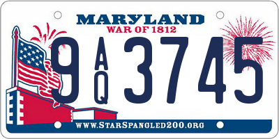 MD license plate 9AQ3745