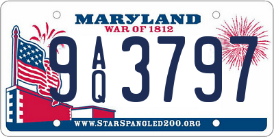 MD license plate 9AQ3797