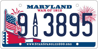 MD license plate 9AQ3895