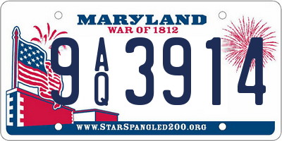 MD license plate 9AQ3914