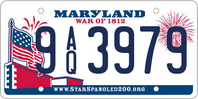 MD license plate 9AQ3979