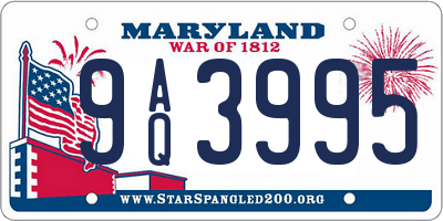 MD license plate 9AQ3995