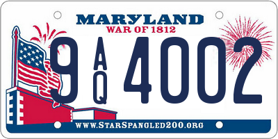 MD license plate 9AQ4002
