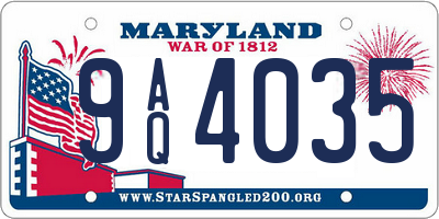 MD license plate 9AQ4035