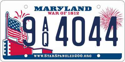 MD license plate 9AQ4044