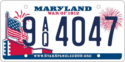 MD license plate 9AQ4047