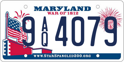 MD license plate 9AQ4079