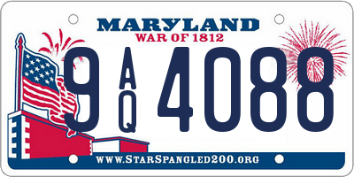 MD license plate 9AQ4088