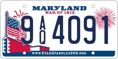 MD license plate 9AQ4091