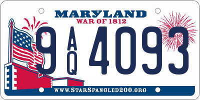MD license plate 9AQ4093