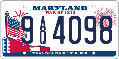 MD license plate 9AQ4098