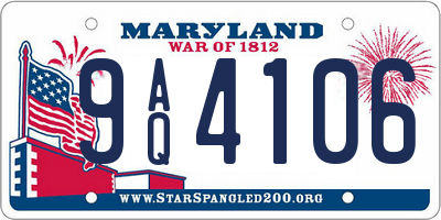 MD license plate 9AQ4106