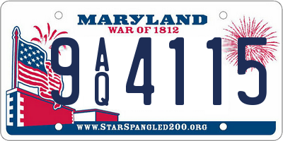MD license plate 9AQ4115